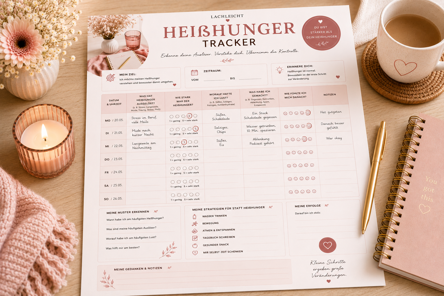 Heißhunger Tracker PDF zum Ausdrucken | Lachleicht – Bild 3
