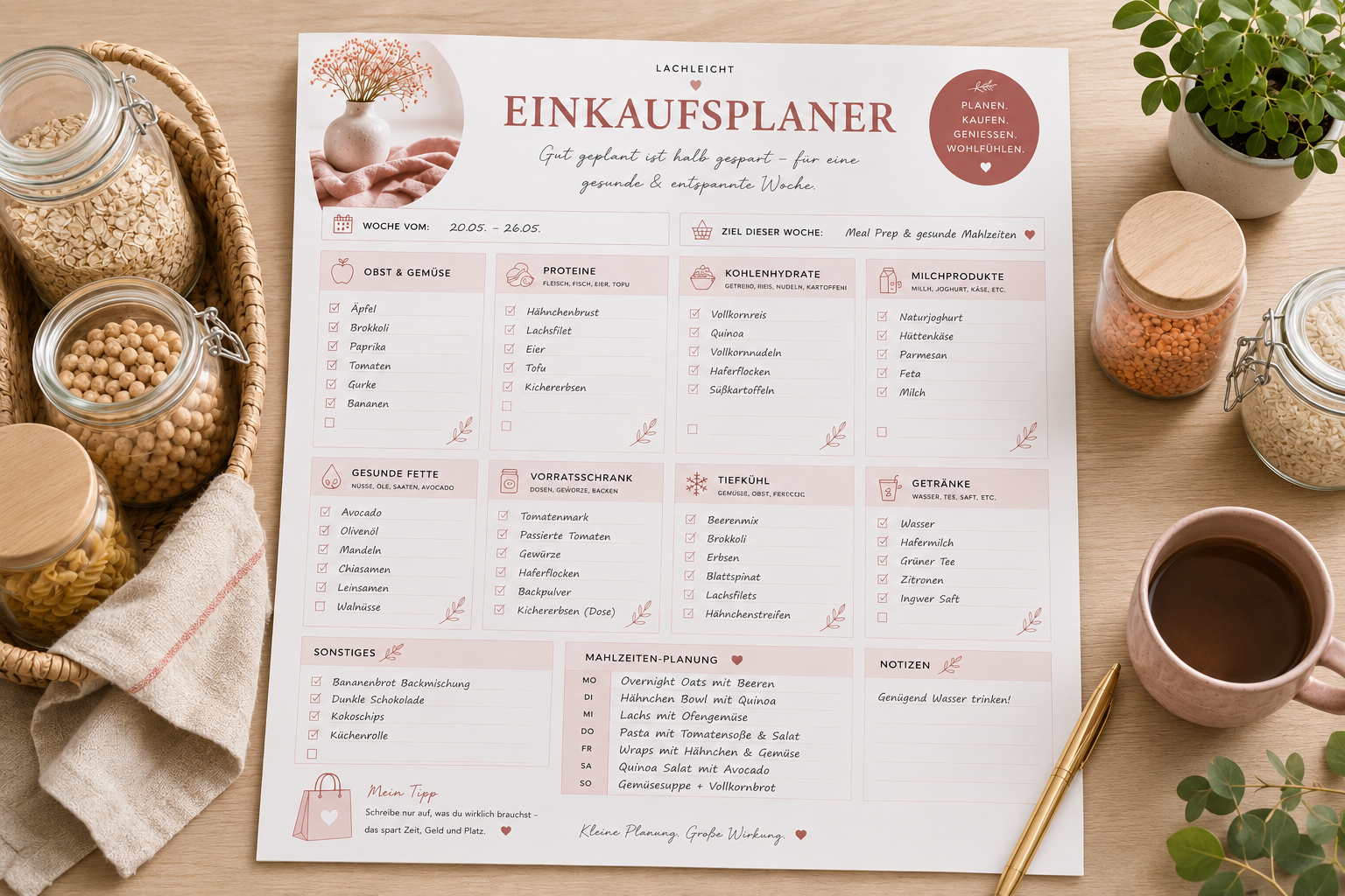 Einkaufsplaner PDF zum Ausdrucken | Lachleicht – Bild 4