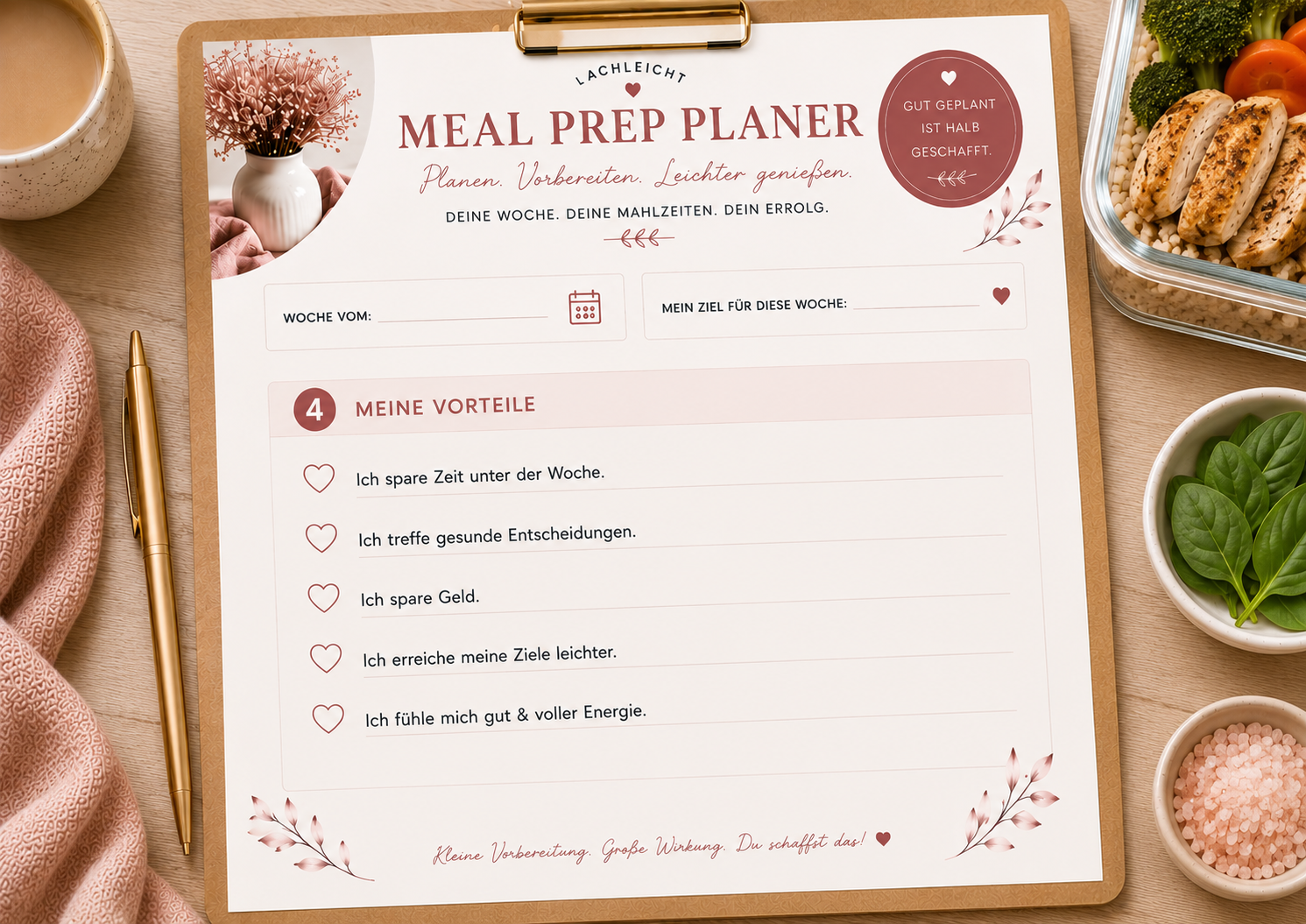 Meal Prep Planer PDF – Wochenplanung zum Ausdrucken – Bild 5
