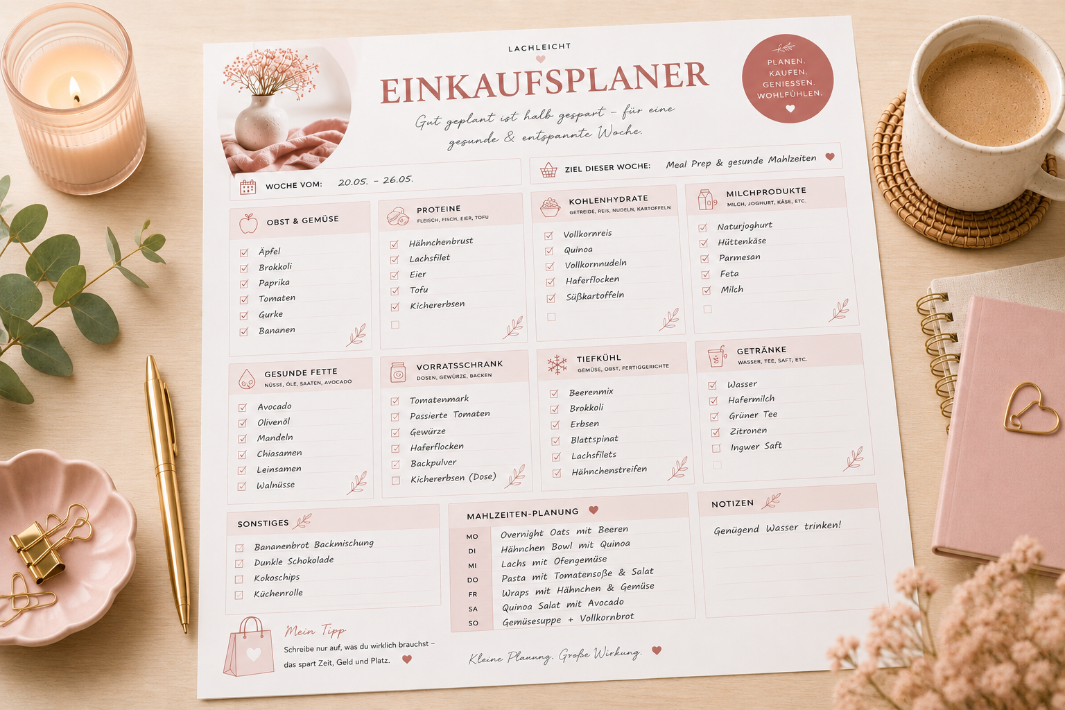 Einkaufsplaner PDF zum Ausdrucken | Lachleicht – Bild 5