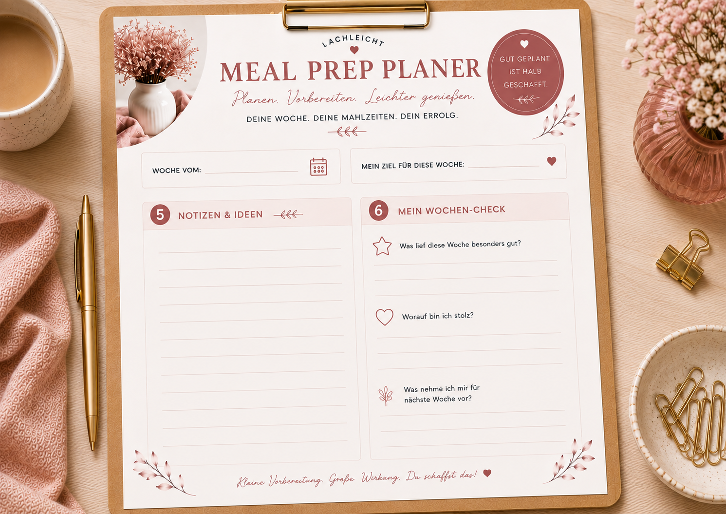 Meal Prep Planer PDF – Wochenplanung zum Ausdrucken – Bild 6