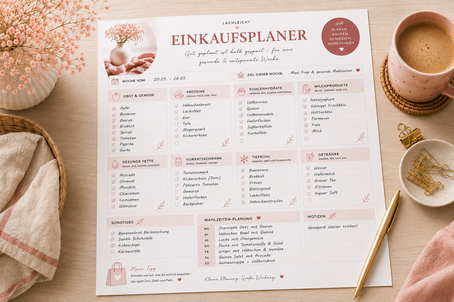 Einkaufsplaner PDF zum Ausdrucken | Lachleicht – Bild 6