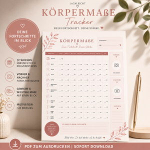 Körpermaße Tracker PDF zum Ausdrucken | Lachleicht
