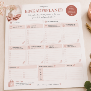Einkaufsplaner PDF zum Ausdrucken | Lachleicht