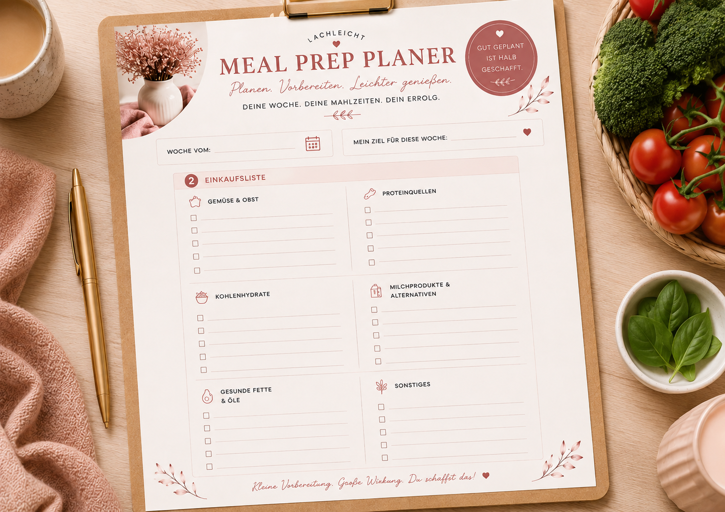 Meal Prep Planer PDF – Wochenplanung zum Ausdrucken – Bild 3