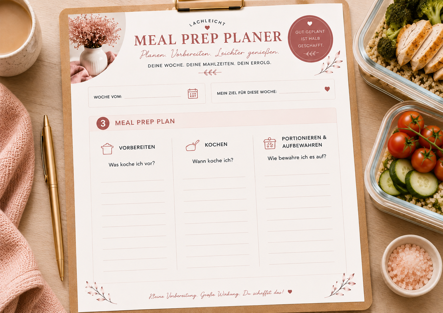 Meal Prep Planer PDF – Wochenplanung zum Ausdrucken – Bild 4