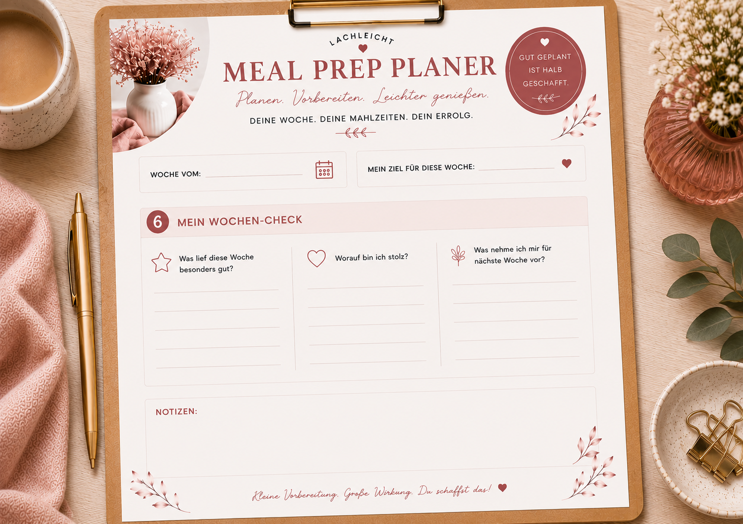 Meal Prep Planer PDF – Wochenplanung zum Ausdrucken – Bild 7